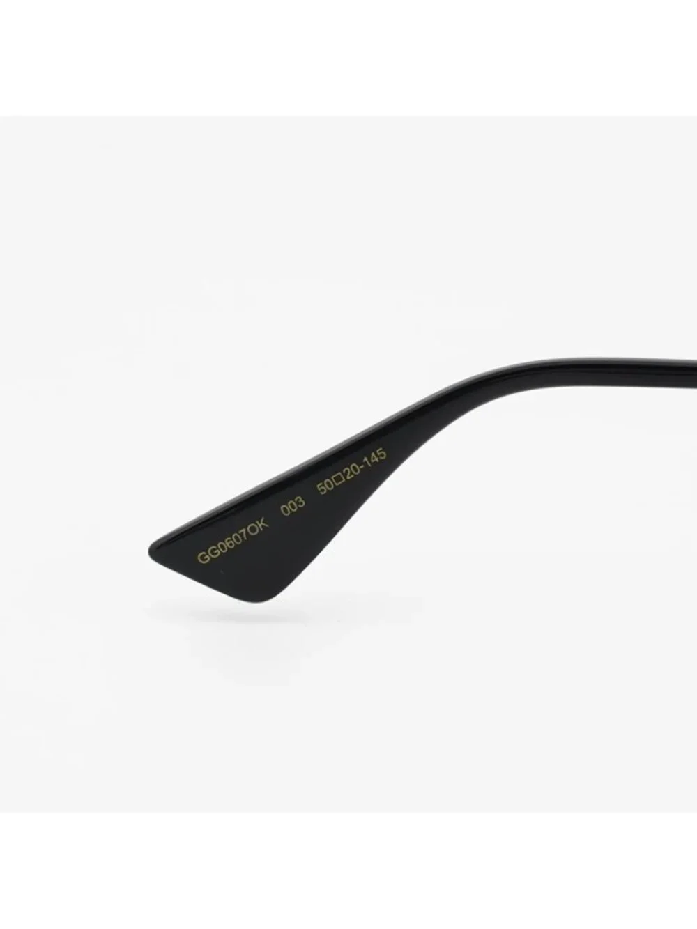 Gucci GG0607OK 003 Eyeglasses Black/Gold 50mm Round Frame